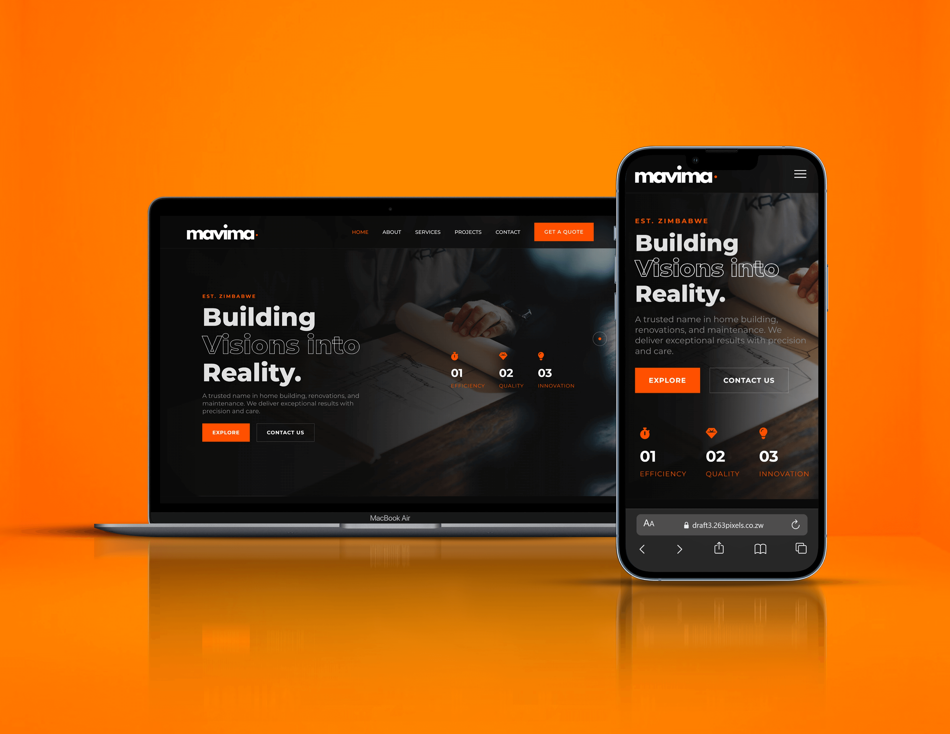 263Pixels website project preview